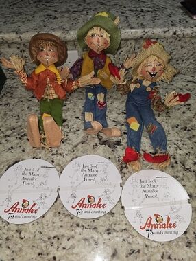 Annalee Scarecrow Lot Of 3 - 2015 2016 2018